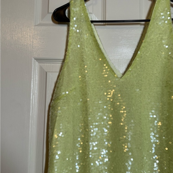 A New Day Sequin Mini Dress in Light Green - Picture 2 of 6